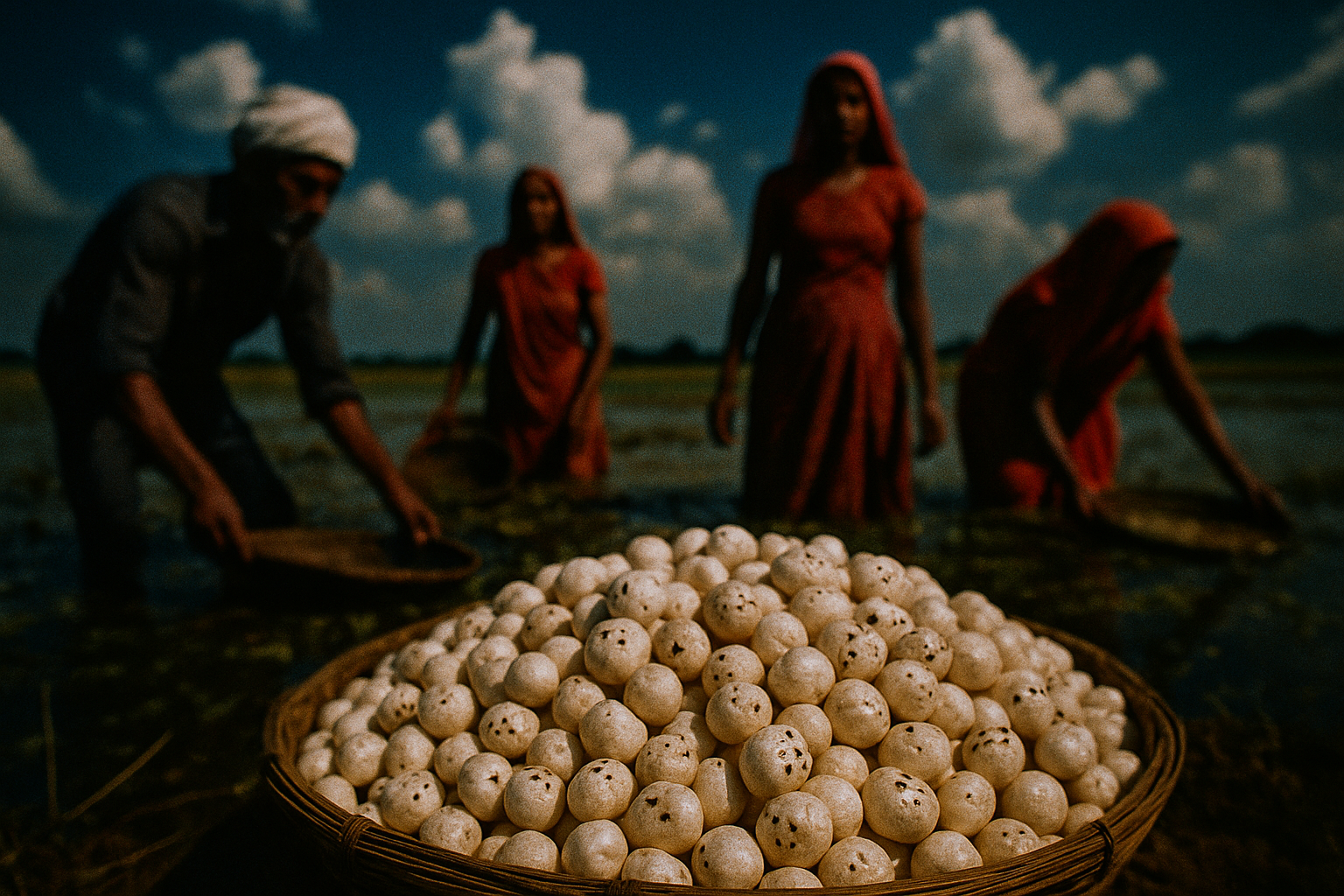 A3 Grade Medium Makhana Foxnut wholesale export from Bihar India